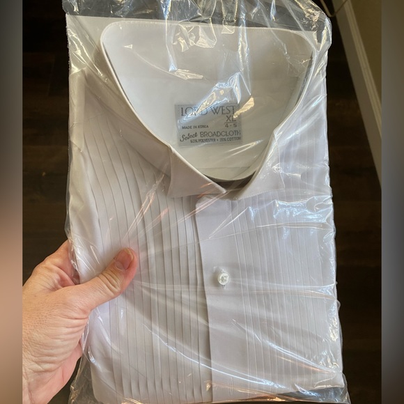 lord west Other - Lord West Vintage  White Tuxedo Shirt NIP XL